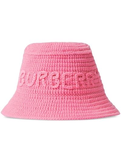 Crochet Technical Cotton Bucket Hat in Bubblegum Pink